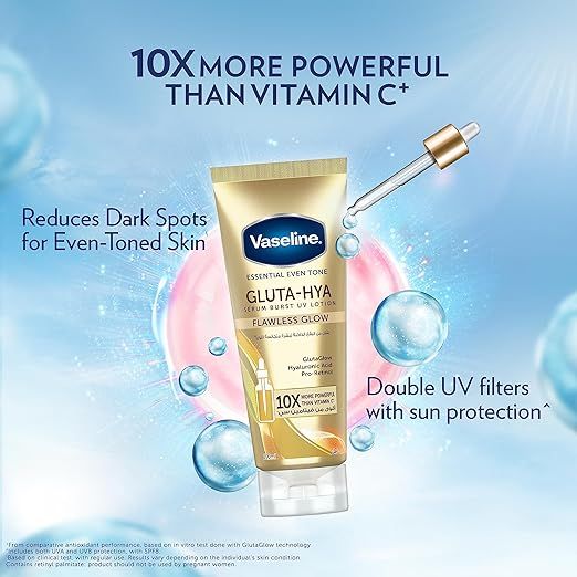 Vaseline Gluta-Hya Serum Burst UV Lotion Flawless Bright 200 ml