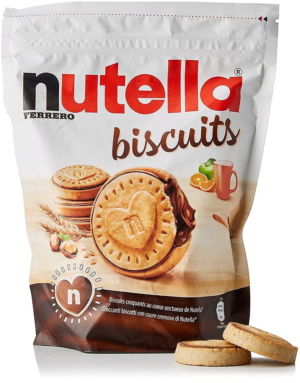 Nutella Biscuits, 22 Count Chocolate Cookies, Hazelnut Spread with Cocoa, Kids Snacks 304g