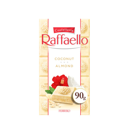 Ferrero Raffaello White Chocolate Bar with Coconut and Almond Cream, 90g