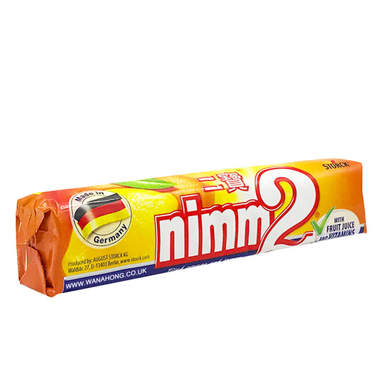 Storck Nimm2 Orange and Lemon Flavoured Hard Candy Stick, 50g