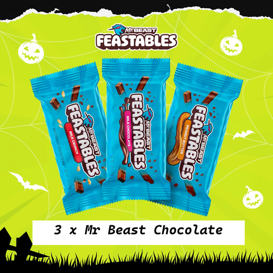 Feastables MrBeast Milk Chocolate Bars with Peanut Butter - Deez Nuts - Milk Chocolate Made with Grass-Fed Milk Chocolate and Organic Cocoa. Only 7 Ingredients - 35g - 3 pcs
