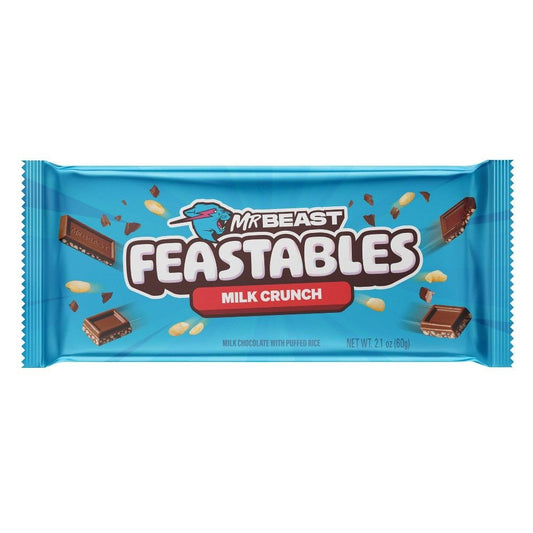 Feastables MrBeast Milk Crunch Bar, 1.24 oz (35g), 1 Count