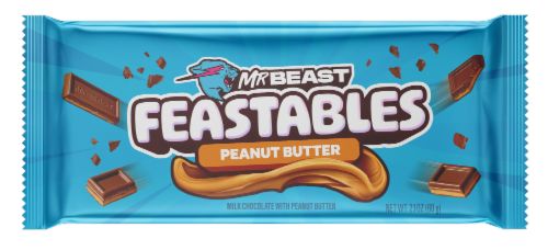 Feastables MrBeast Peanut Butter  Bar, 1.24 oz (35g), 1 Count